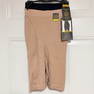 Kathy Ireland Nude and Black Power Shape High-Waist Shapewear Shorts - 2 Pack